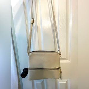 Tan Faux Leather Crossbody